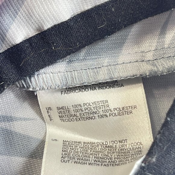 ADIDAS Womens XL Gray Striped Hooded Windbreaker Athletic Full Zip Pockets - Picture 10 of 13